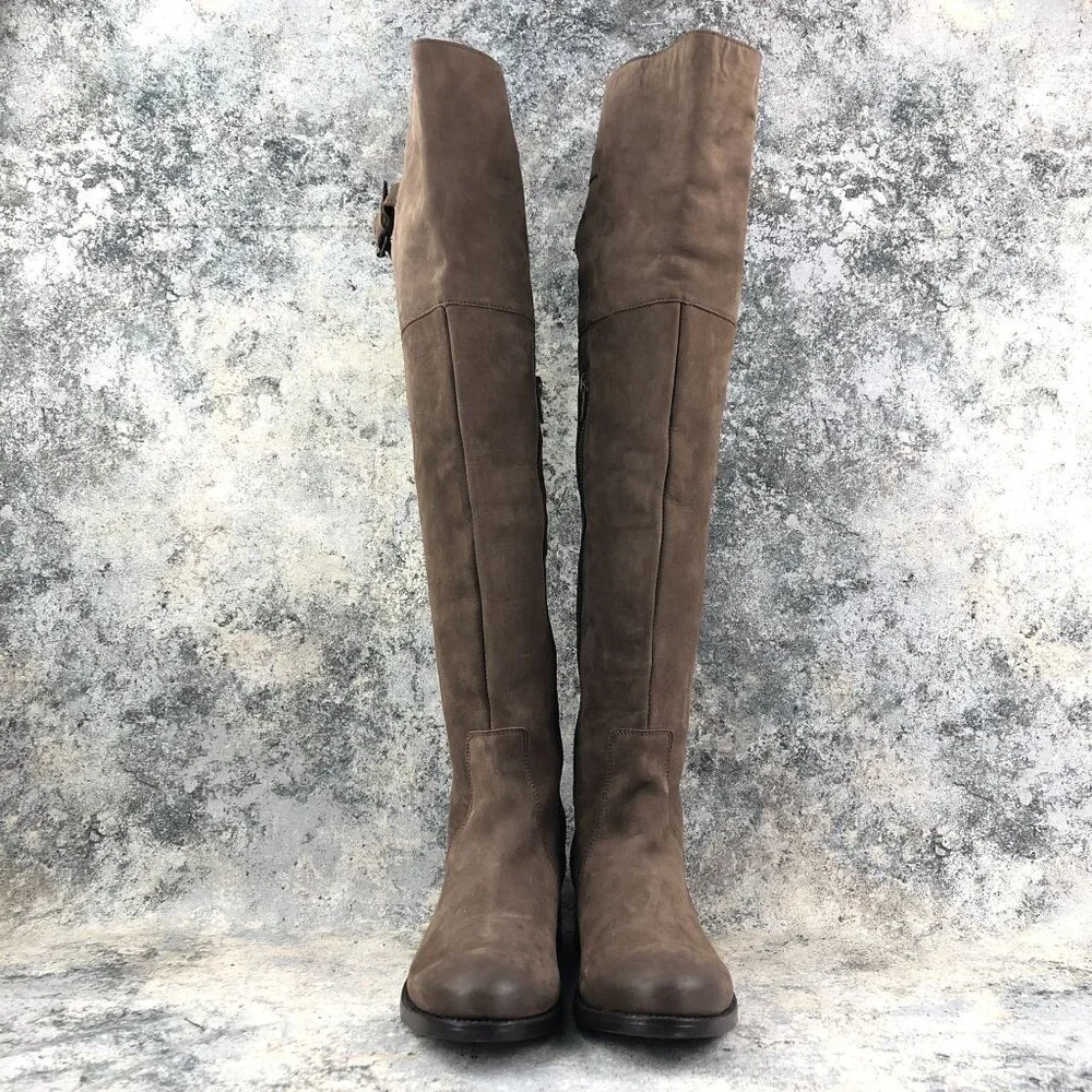 DV Dolce Vita Women's Size 6 Brown Leather Over The Knee OTK Tall Boots
